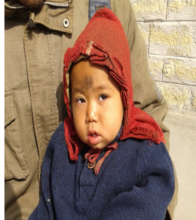 Little Sonam the morning of his discharge