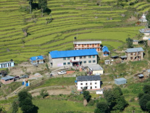 Rajbash Hospital in Kavre with Staff&Outbuildings