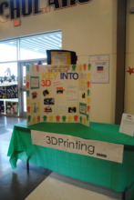 Students showed what they made using a 3D printer