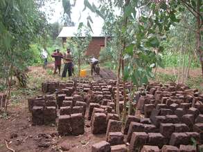 Bricks used to build a house