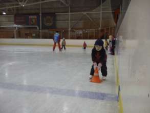 Kostya on figure skating training