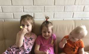 Eva with brother and sister