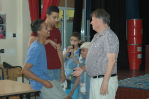 Eric with the students at SMCC