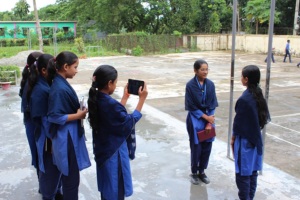 Students testing out their new tablets