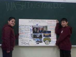 Palestinian 5th Graders present their projects