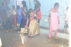 Enjoying Children at Diwali festival celebrations