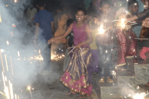 Festivalof Diwali celebration with orphanchildren_