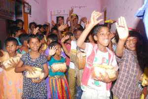 OrphanChildren in Orphanage expressing joyfulness