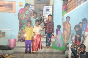 Orphan Street Children at Diwali Crackers Donation