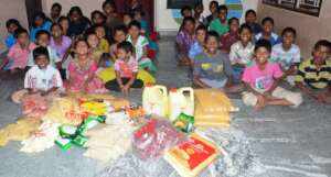 donate monthly groceries to orphanage home
