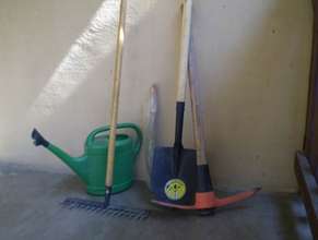 Tool selection provided for each family garden.