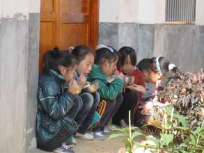 Without you, they ate outside, with cold and rain.