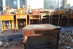 Bye, old desks. Thank you GlobalGiving donors!