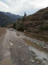 Wang on the road to a village