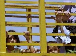 Women and Children Escape Air Raids