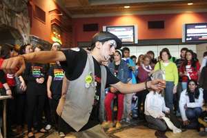 Breakdancing at the finale of the campaign