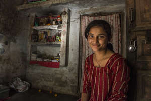 Manju in her home