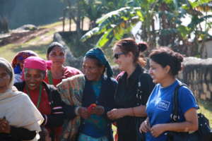 Aruna meeting with mothers of SGT students.