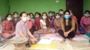 Women's group started by Bipana (second right)