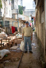 Ricardo delivers food to a Havana residence