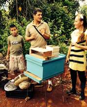Harold Mena, son Alberto,  Jennifer Project Leader