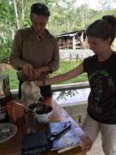 Grinding twice into cocoa liquor... pure chocolate