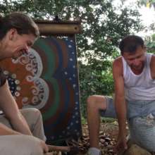 Jessica and Eduardo working in Tree Nursery