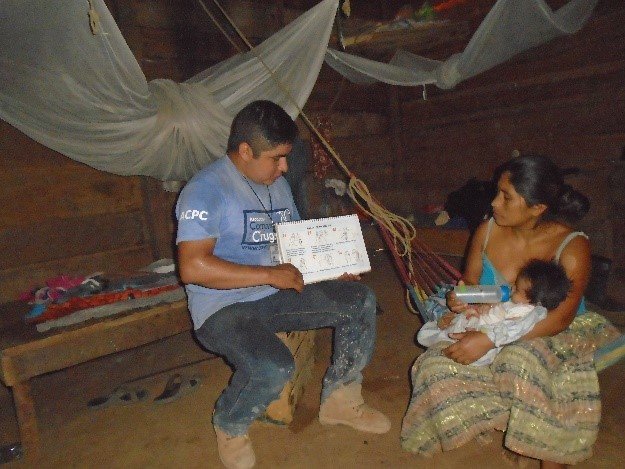 Julio Sel, health promoter, shares information