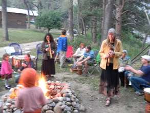 Drum Circle on the Poudre River