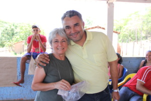 Eliana and a teacher from Ponte Alta do Tocantins