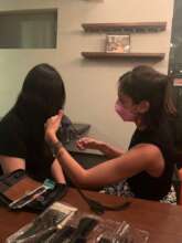 Hairdressing session with Fernanda