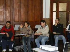 Deaf and hearing students attending class