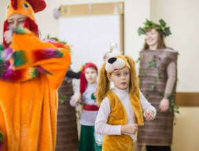 Nikita in a school play