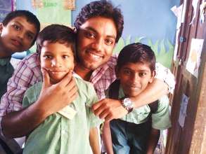Fellow with his kids
