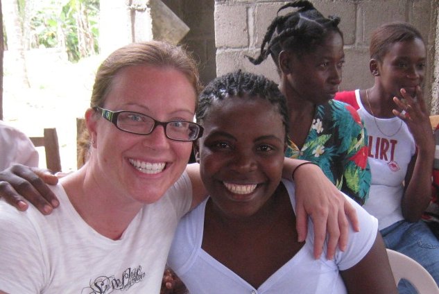Project Catalyst, Lauren James with Haitian woman