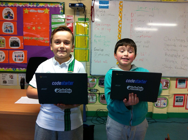 Nathan & Evan with their CodeStarter Laptops