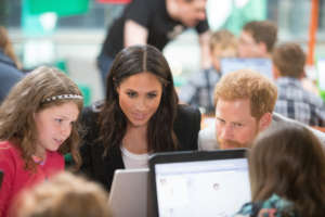 The Duke and Duchess of Sussex visiting CoderDojo