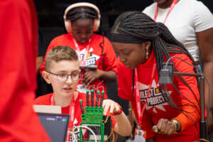 Children participating at Coolest Projects UK