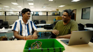 Adarsh with his mentor