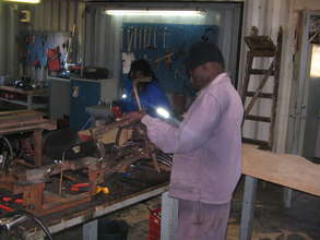 At work in the wheelchair workshop