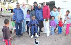 The wheelchair center team in Zimbabwe
