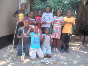 Proud Students Displaying Their Friday Project