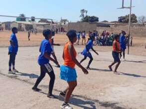 Our Netball Team Playing For A Win