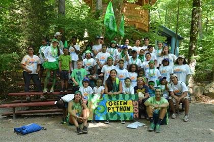 Green Pythons got the spirit!