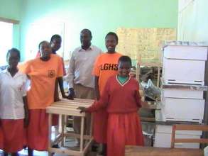 Students with the Agricultural Teacher Mr.Omondi