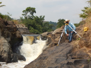 Surveying for setting up pump