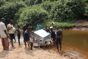 Installing a water pump for cattle