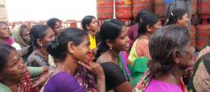 Women attending information session