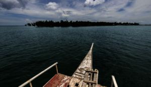 Approaching the island