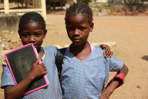 Girls at an STS supported school in Guinea